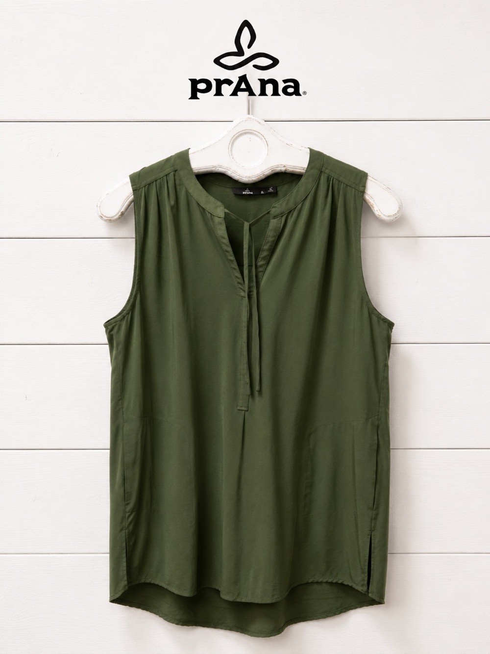 prAna Sleeveless Utility Tunic Top – Olive Green – Size M
